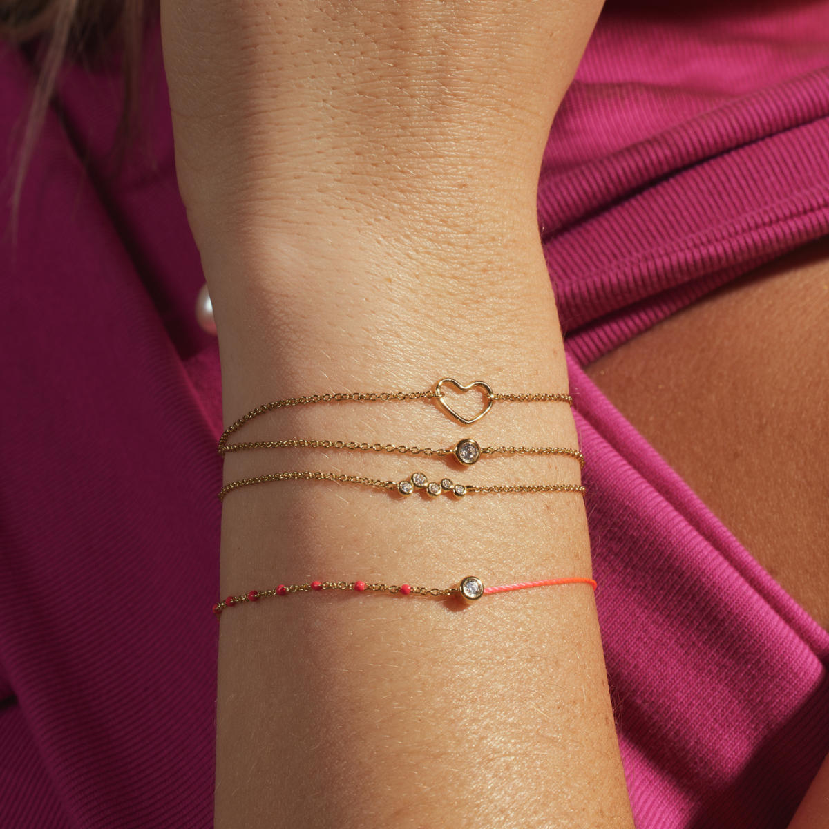 Bracelet Enamel Pink
