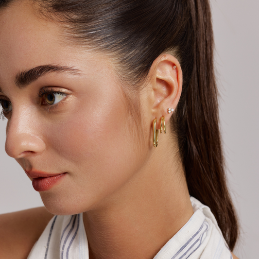 Earring Stud Trio Round