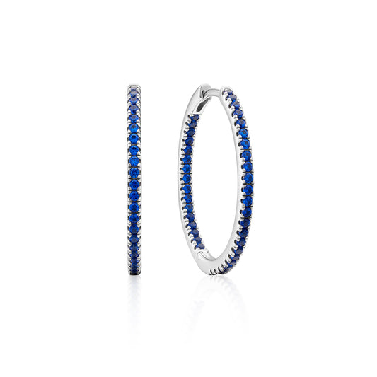 Earring Hoop XL Blue