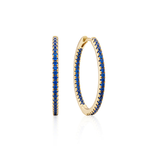 Earring Hoop XL Blue