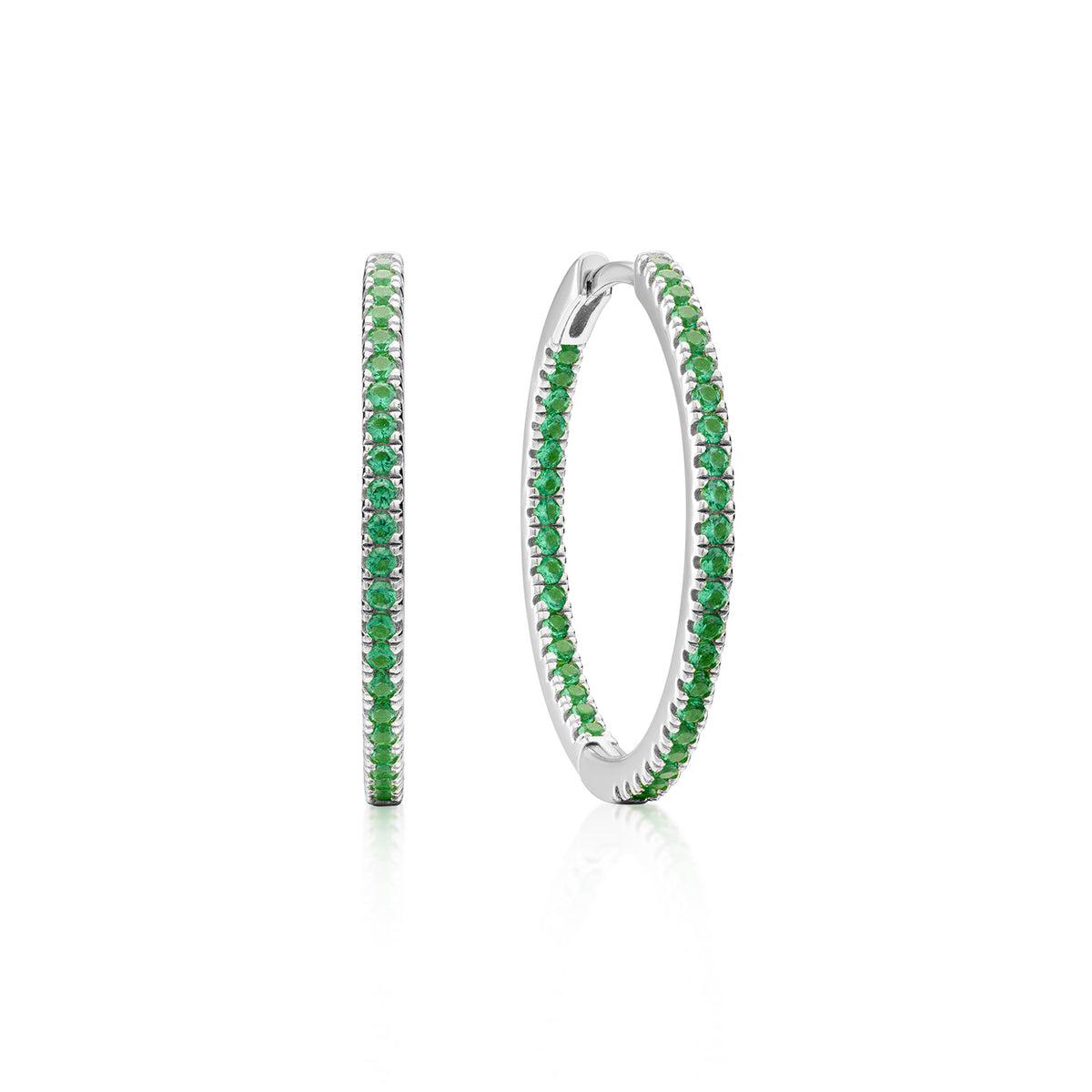 Earring Hoop XL Green