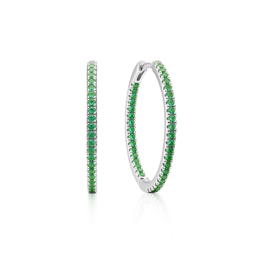 Earring Hoop XL Green