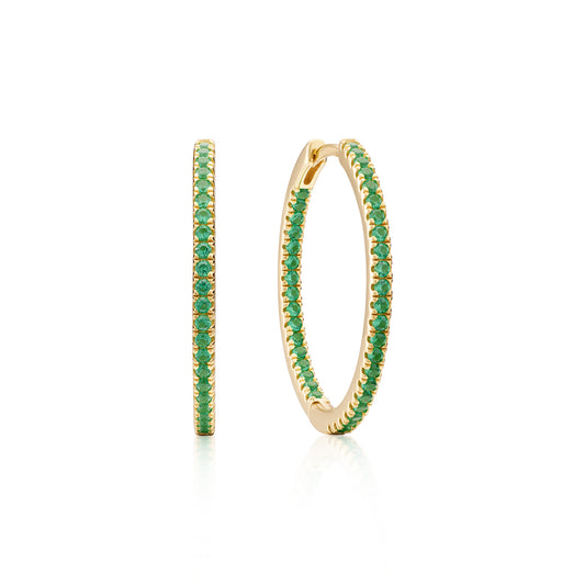 Earring Hoop XL Green