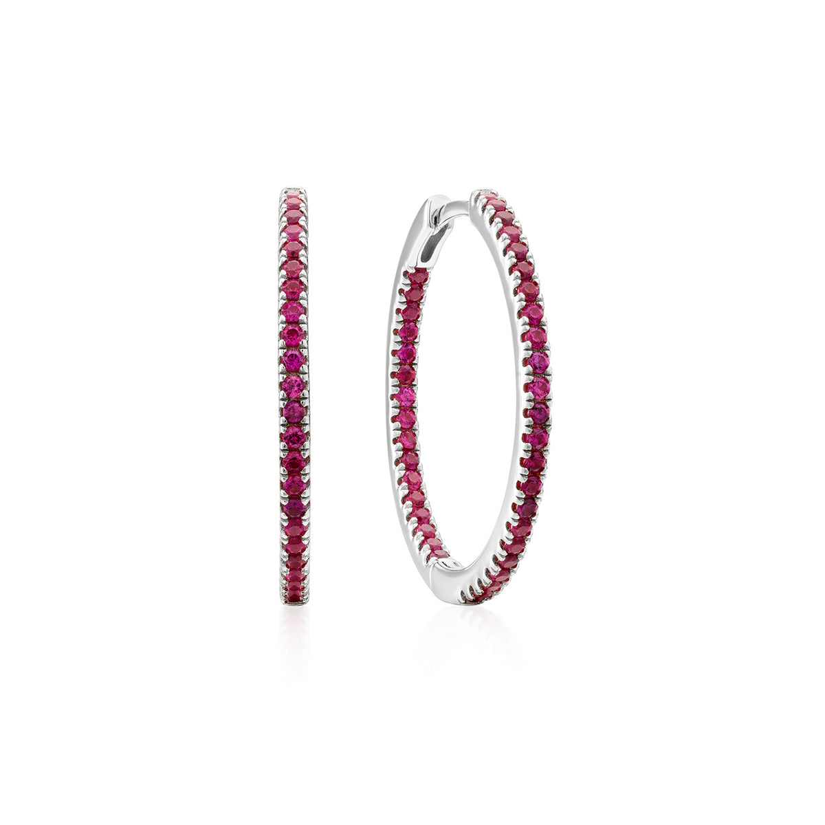 Earring Hoop XL Red