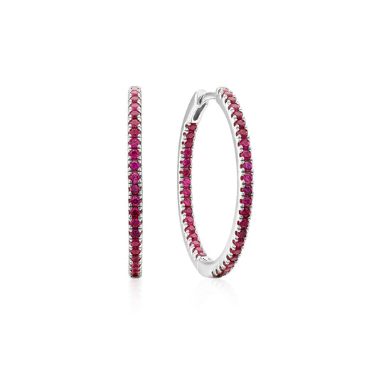 Earring Hoop XL Red