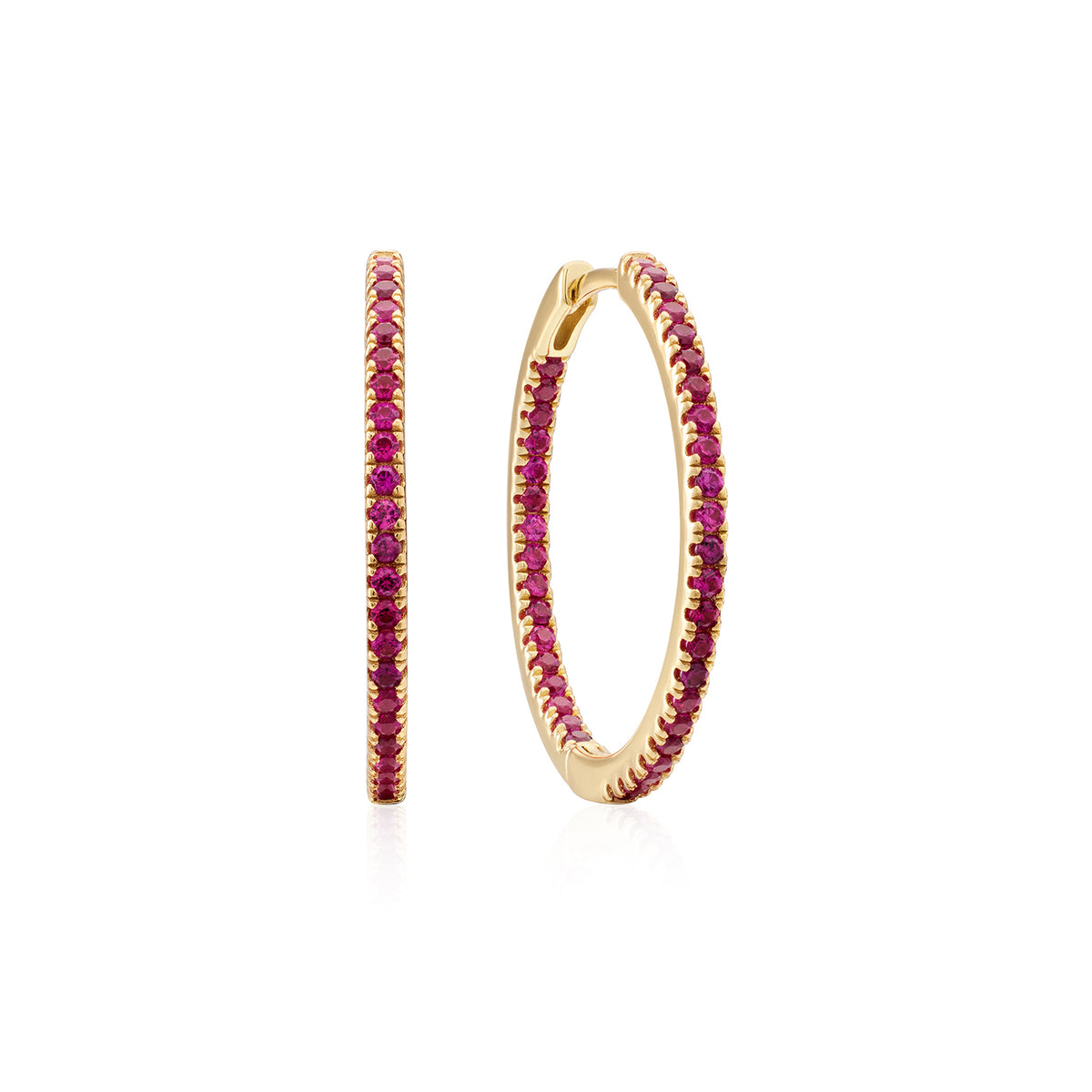 Earring Hoop XL Red