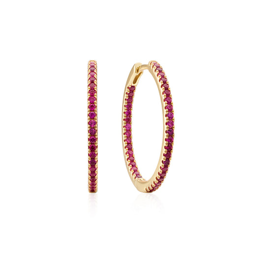 Earring Hoop XL Red