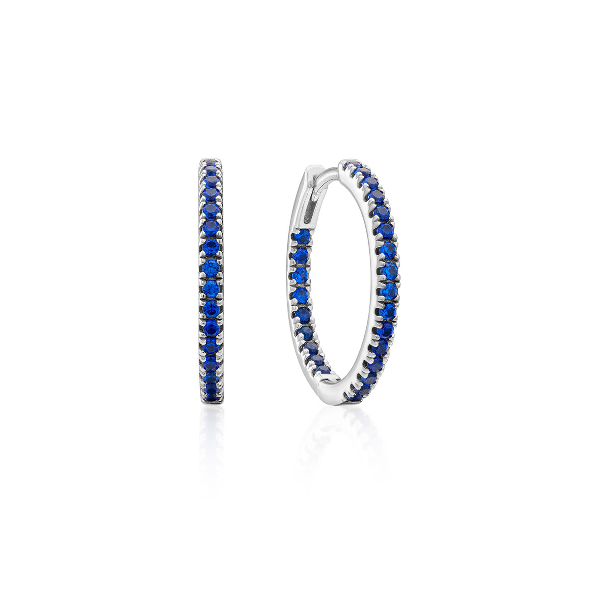 Earring Hoop Medium Blue