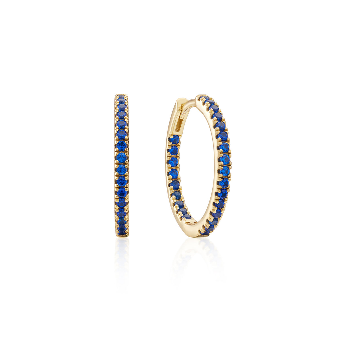 Earring Hoop Medium Blue