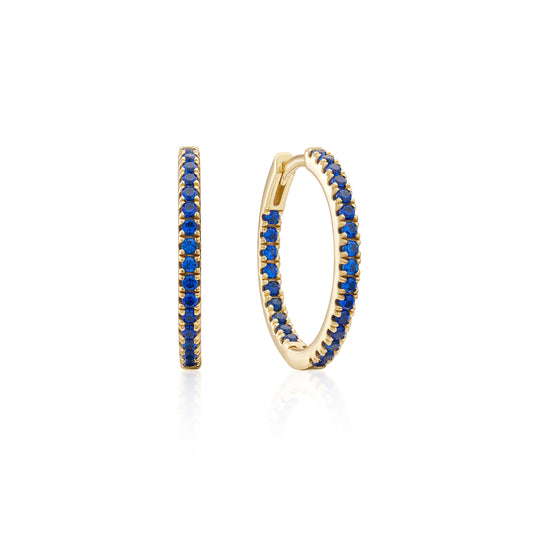 Earring Hoop Medium Blue
