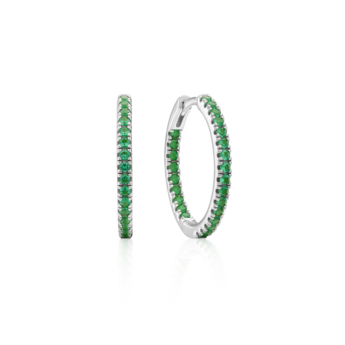Earring Hoop Medium Green