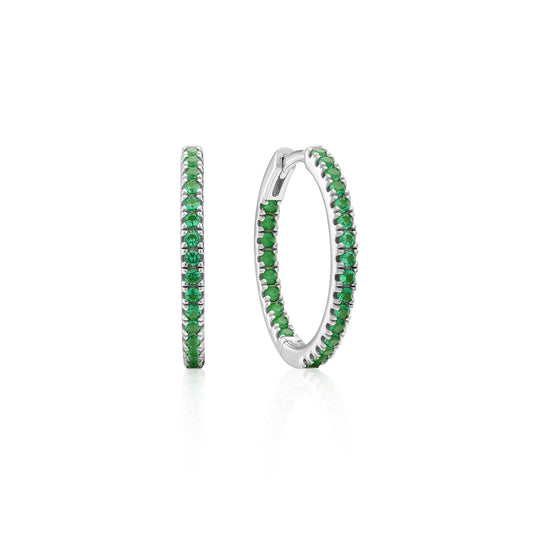Earring Hoop Medium Green