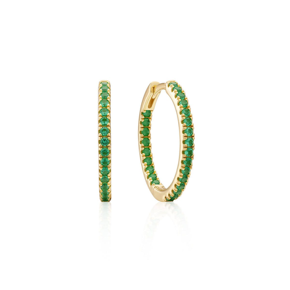 Earring Hoop Medium Green