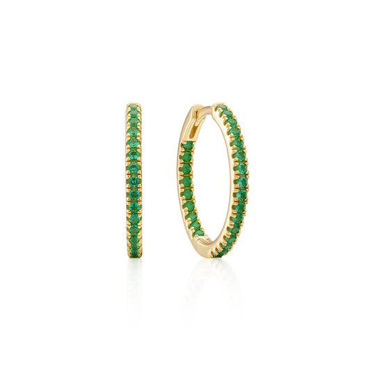Earring Hoop Medium Green