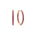 Earring Hoop Medium Red