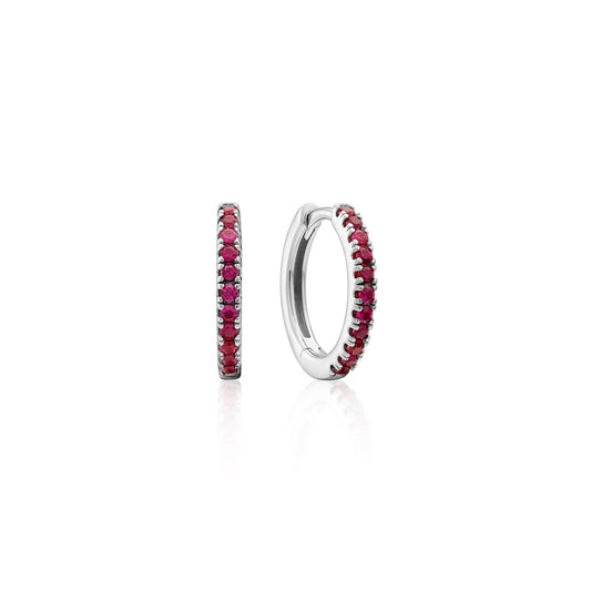 Earring Hoop Red