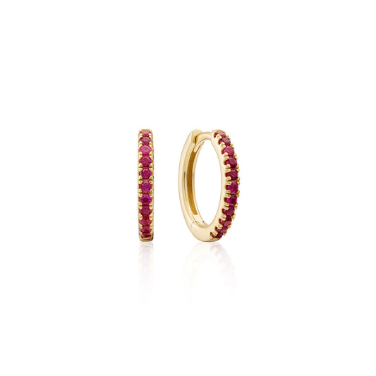 Earring Hoop Red