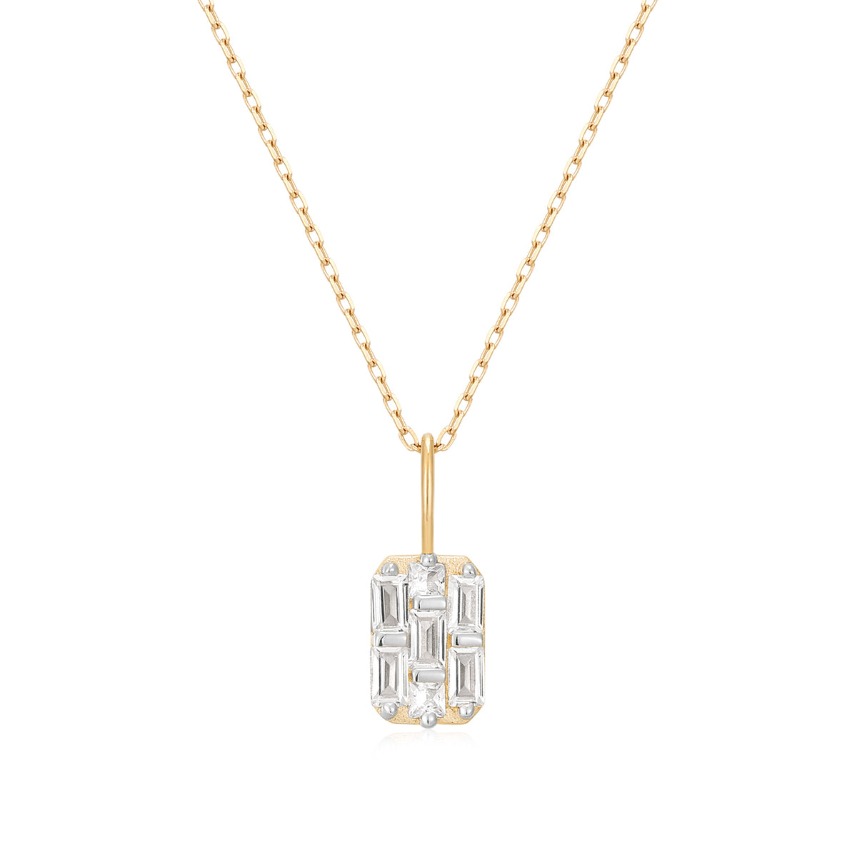 Necklace Square Baguette