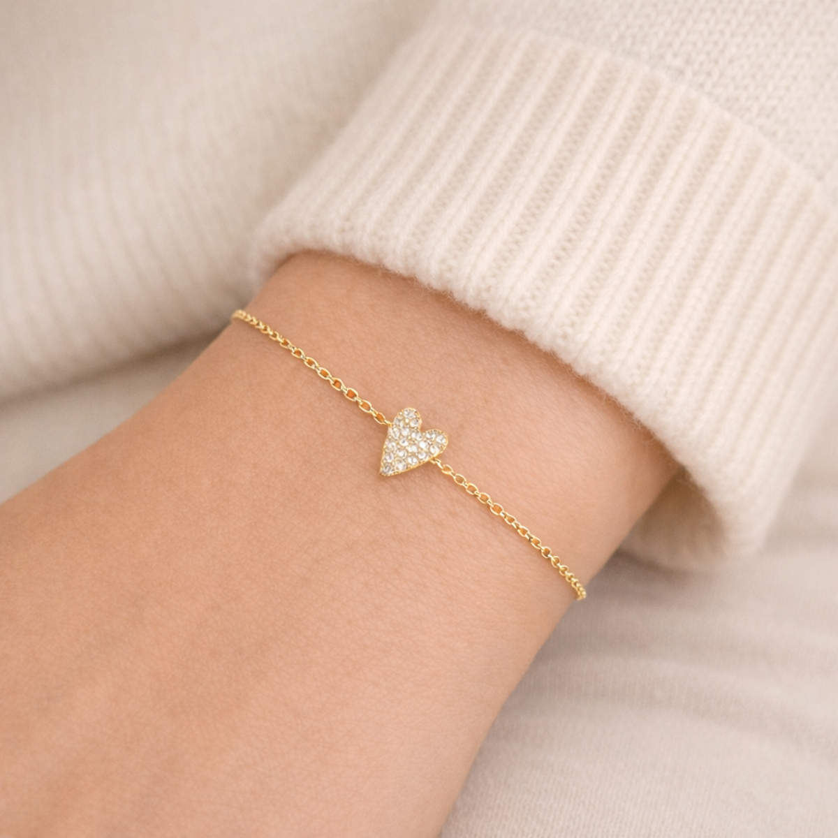 Bracelet Heart Pave
