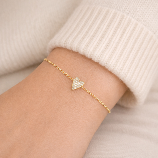 Bracelet Heart Pave