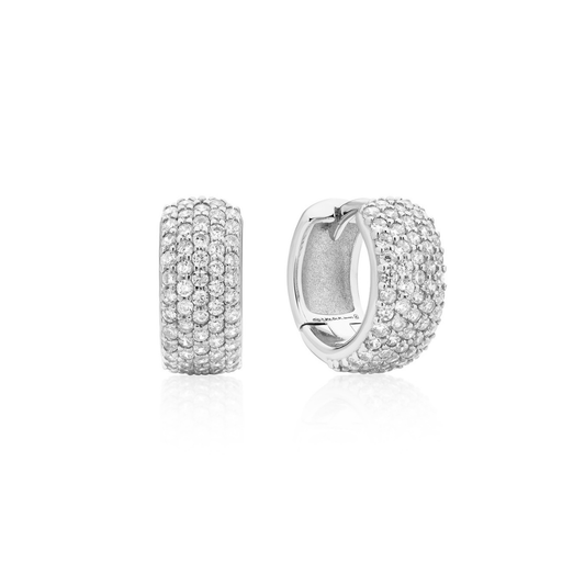 Earring Hoop Bold Pave