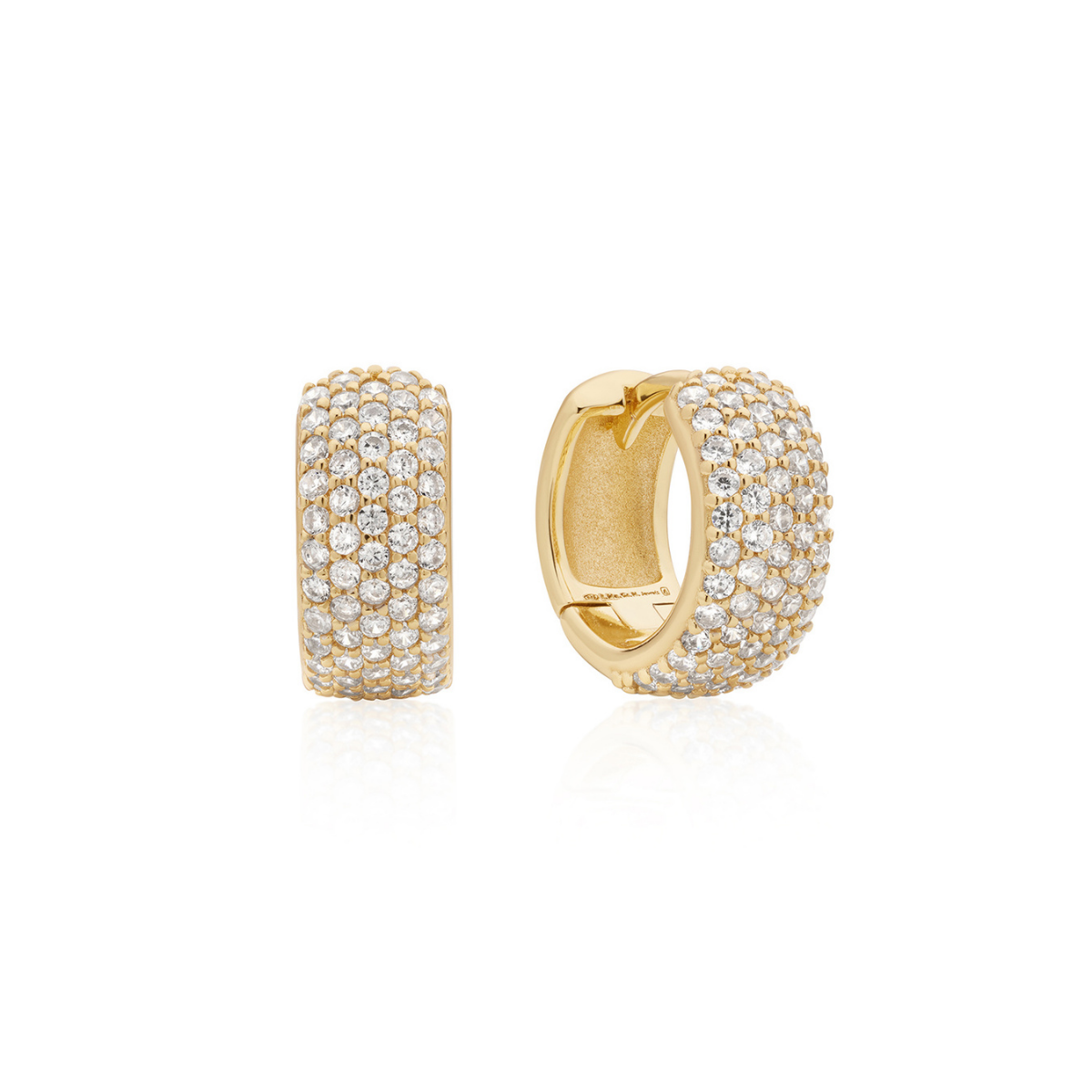 Earring Hoop Bold Pave