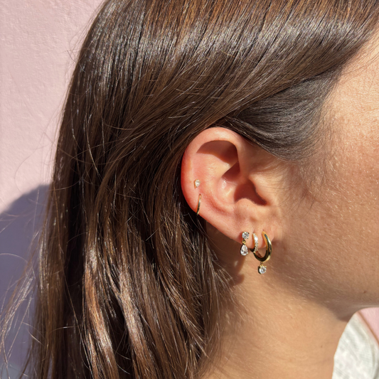 Earring Hoop Drop Round