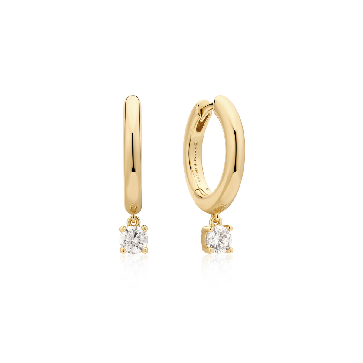 Earring Hoop Drop Round