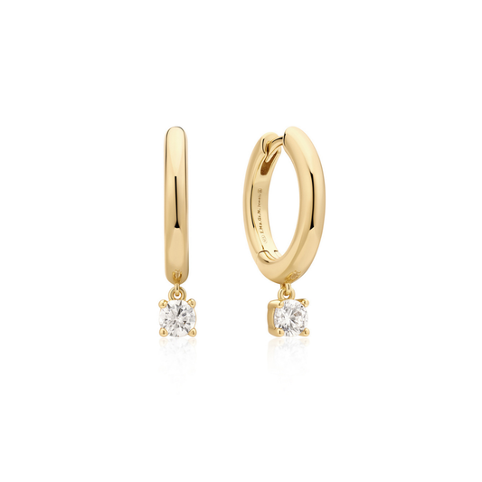 Earring Hoop Drop Round
