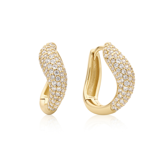 Earring Hoop Onda Pave