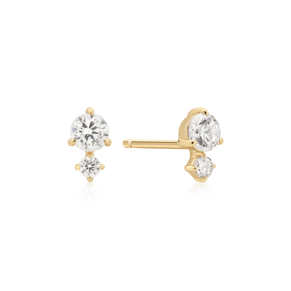 Earring Stud Duo Round
