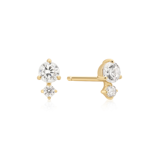 Earring Stud Duo Round