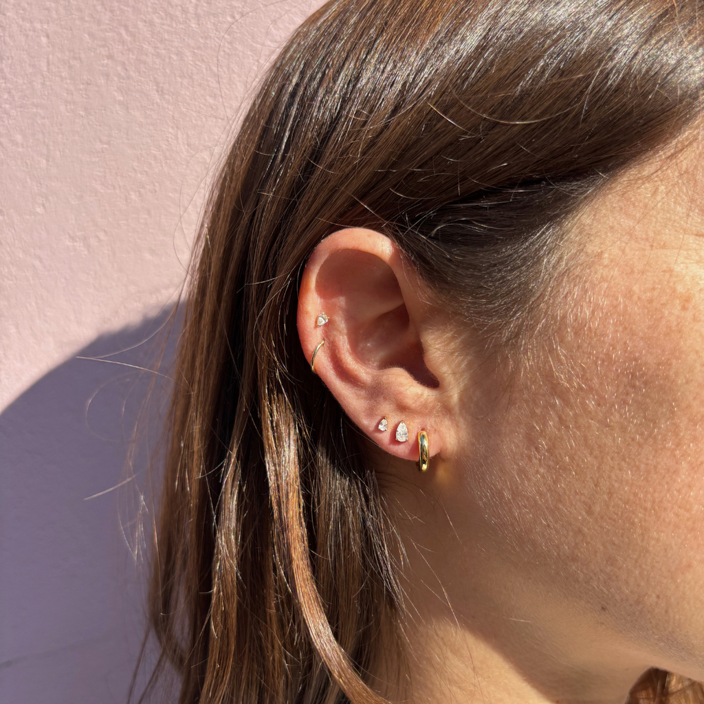 Earring Stud Big Pear