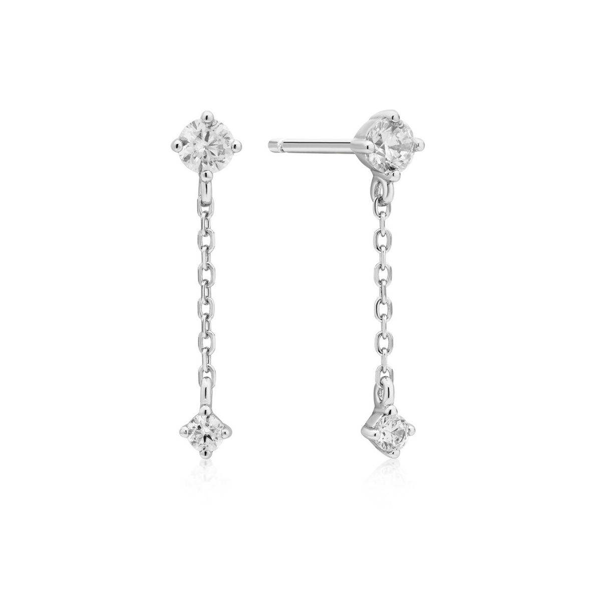 Earring Stud Chain Round