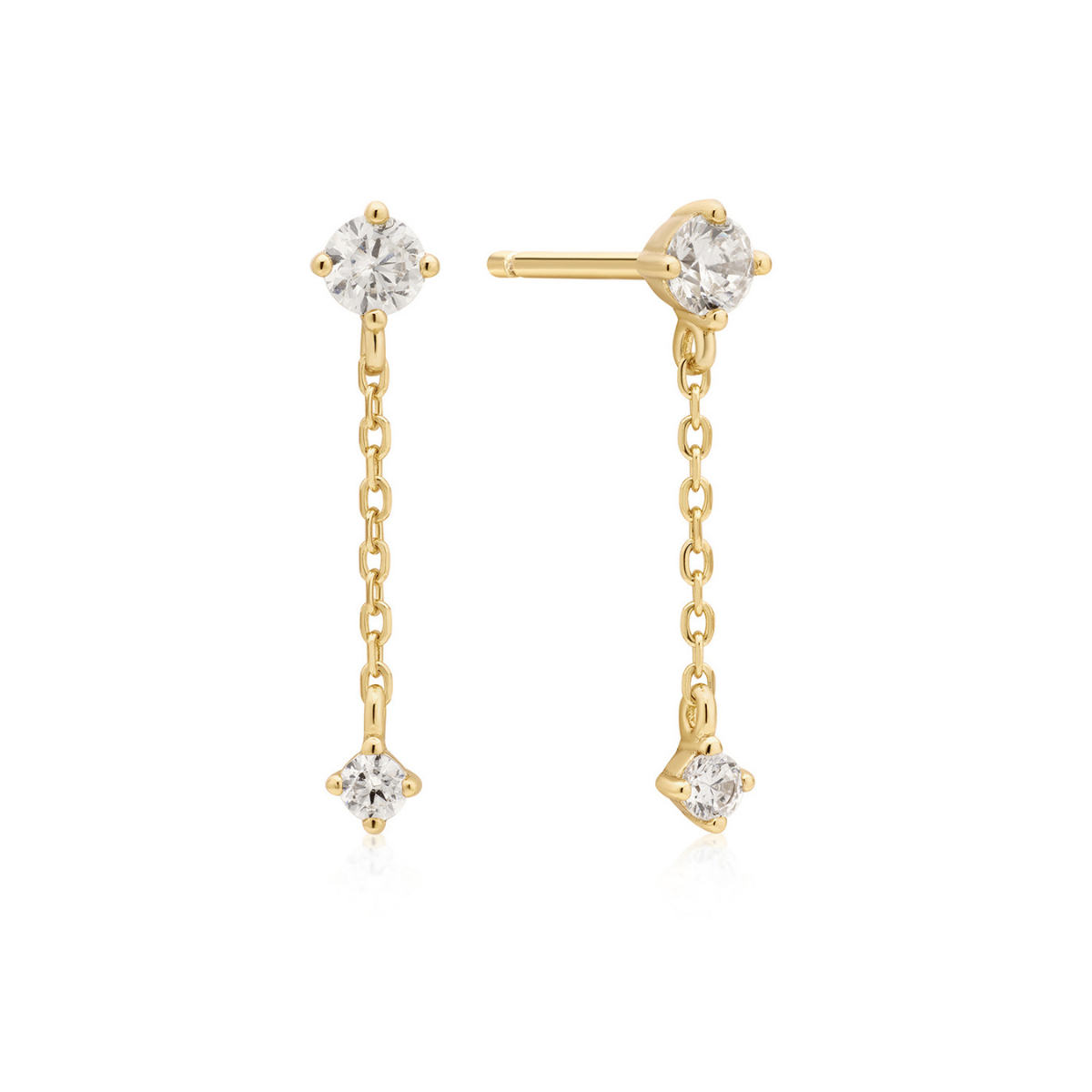 Earring Stud Chain Round