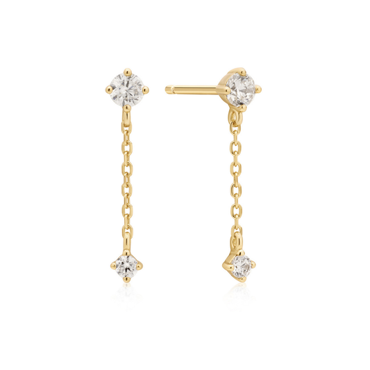 Earring Stud Chain Round
