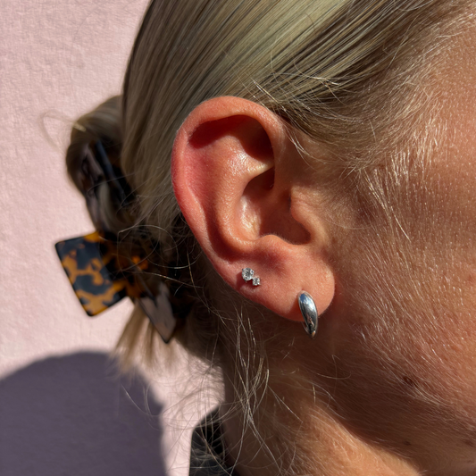 Earring Stud Duo Round