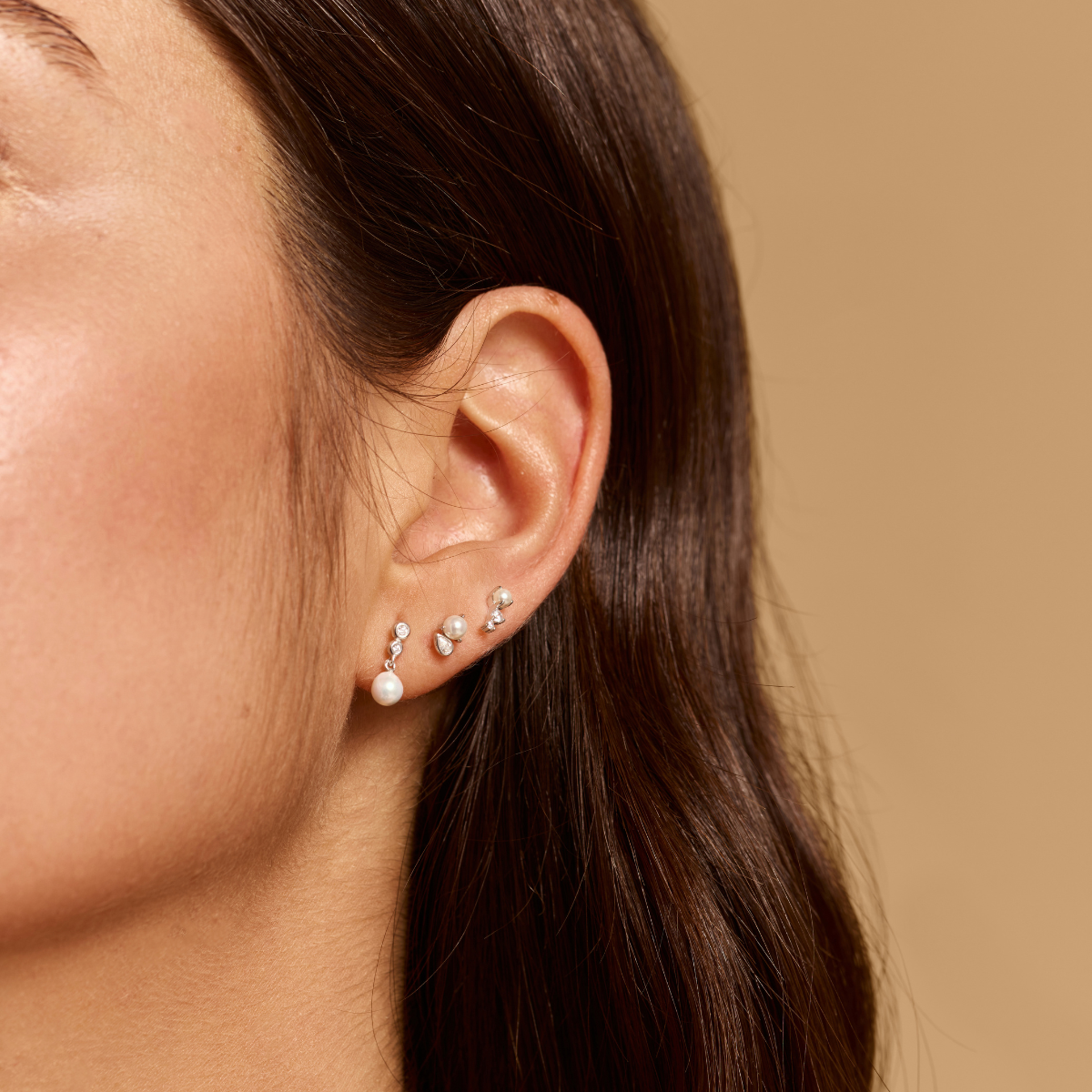 Earring Stud Pearl Pear