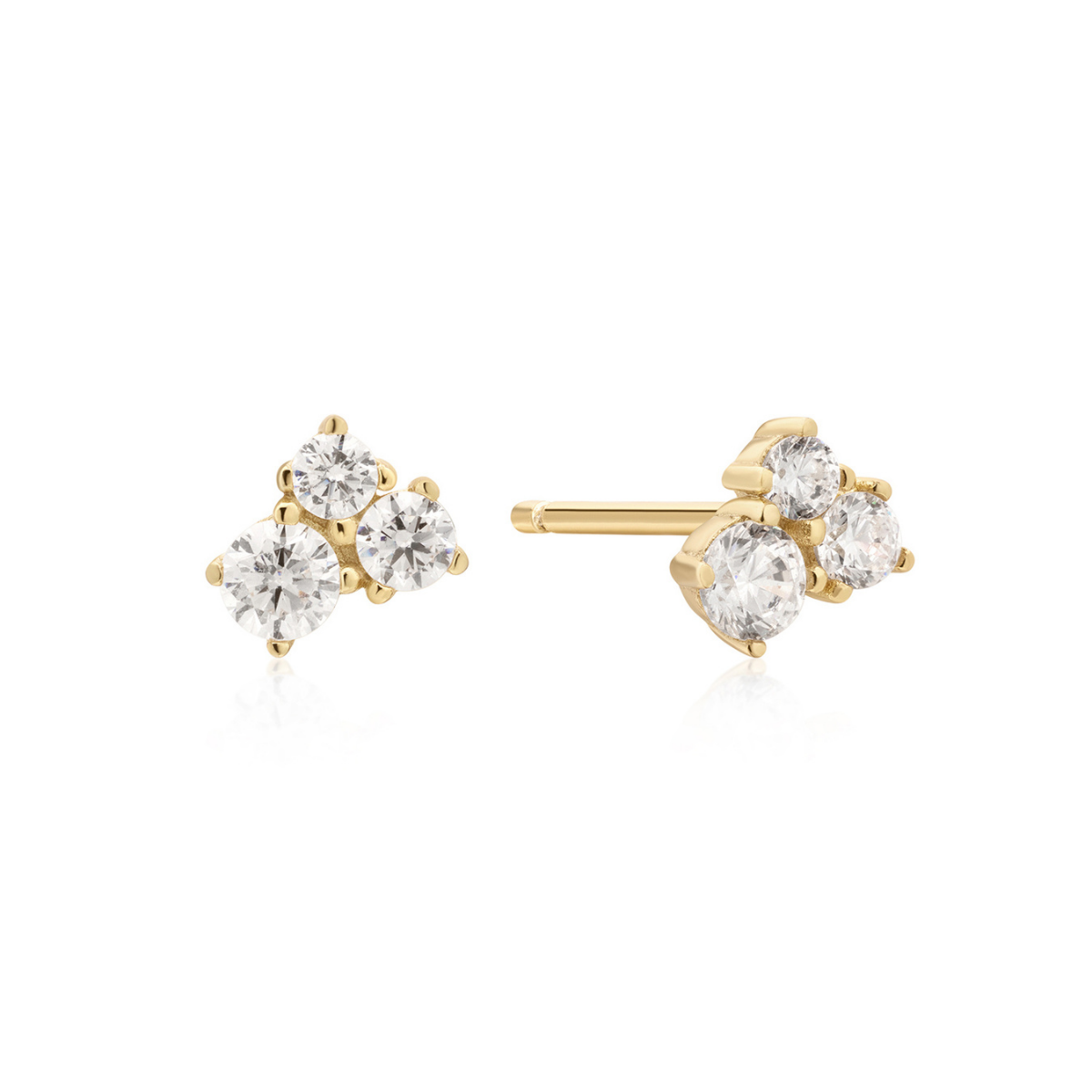 Earring Stud Trio Round