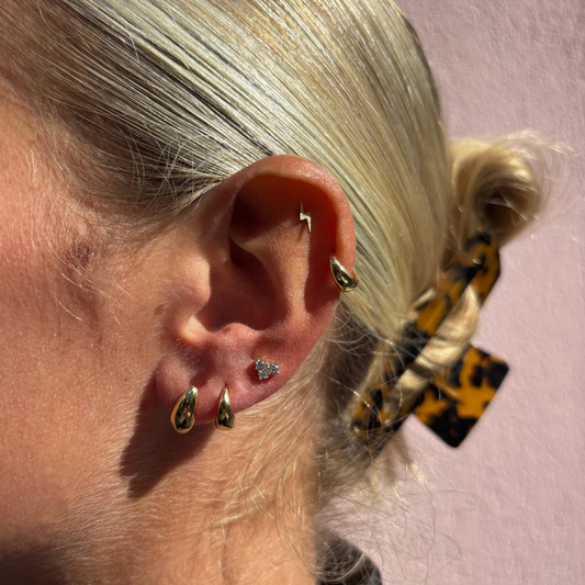 Earring Stud Trio Round