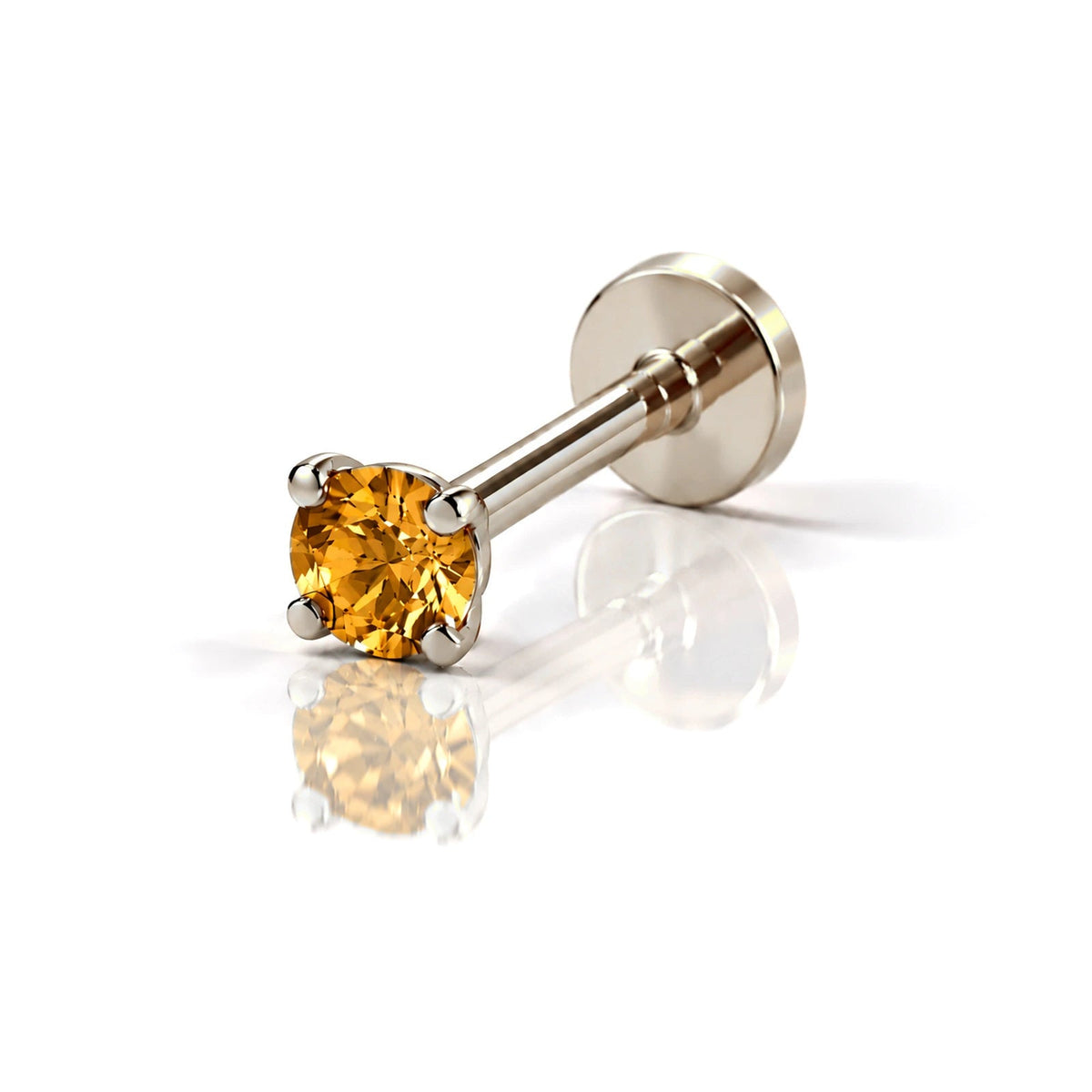June Griffe Tropical Orange piercing in white titanium
