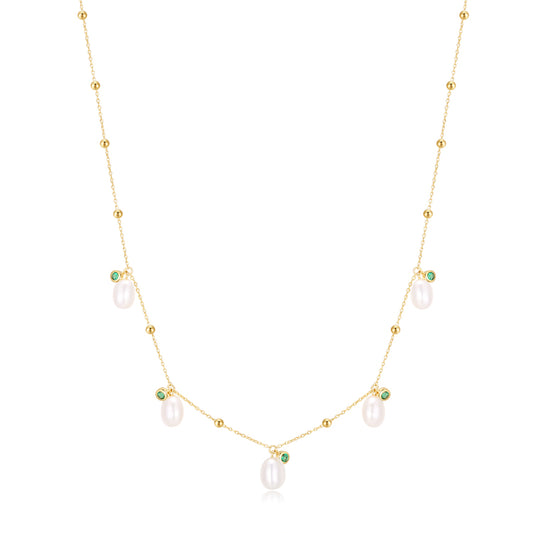 Necklace Pearl Emerald