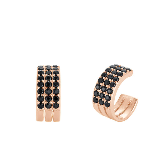 Earring earcuff black