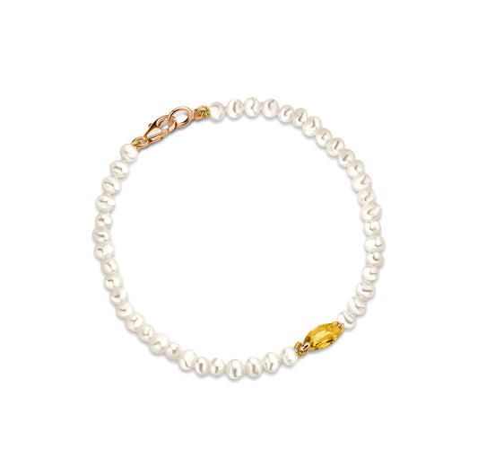 Bracelet Pearl Sapphire Marquise