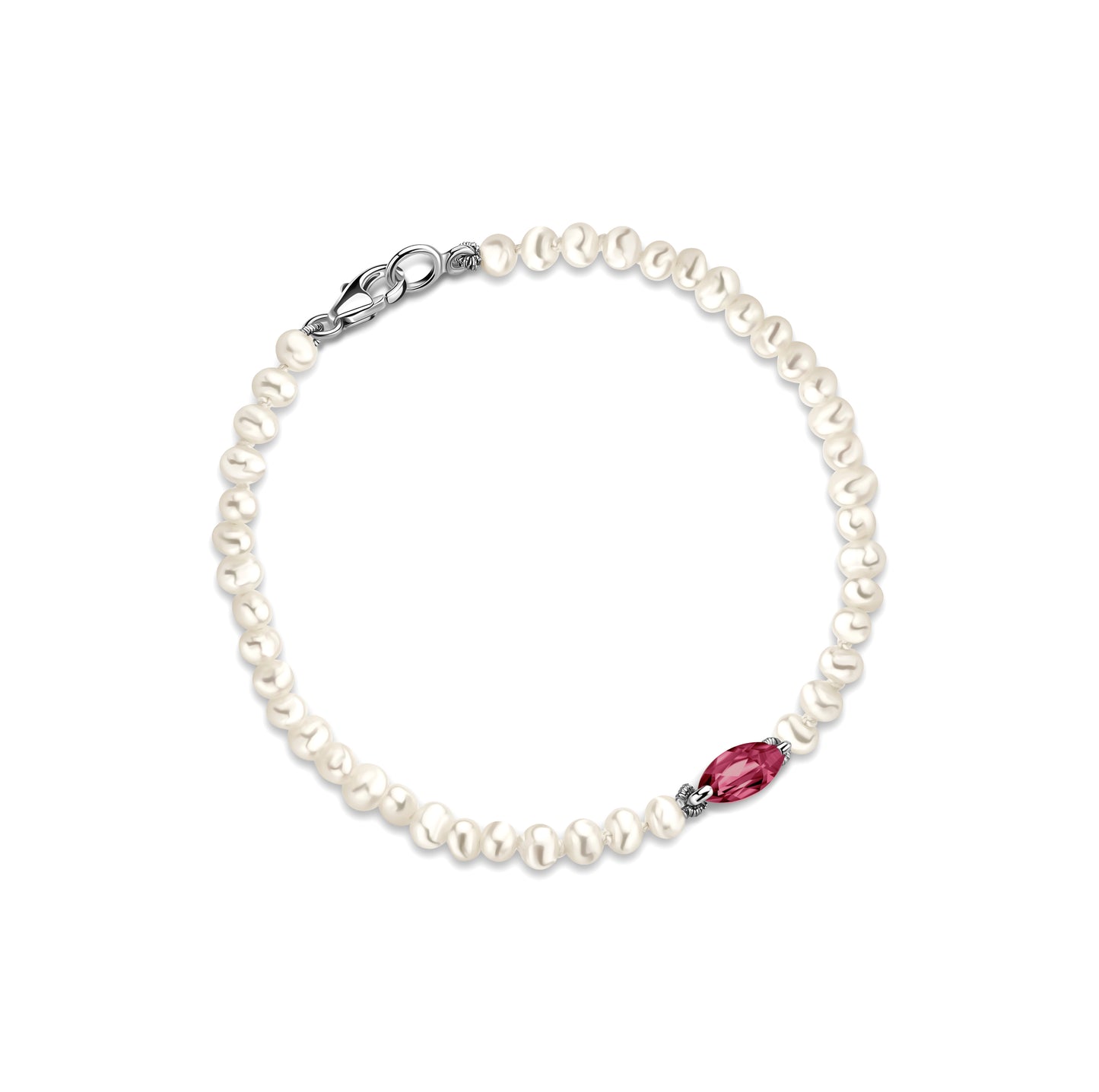 Bracelet Pearl Purple Garnet Marquise