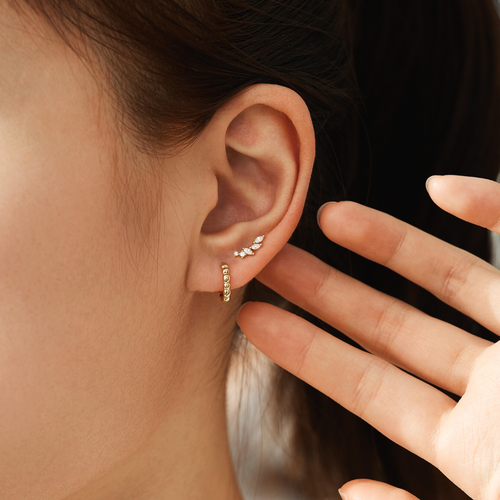 Earring Hoop Multi Drop