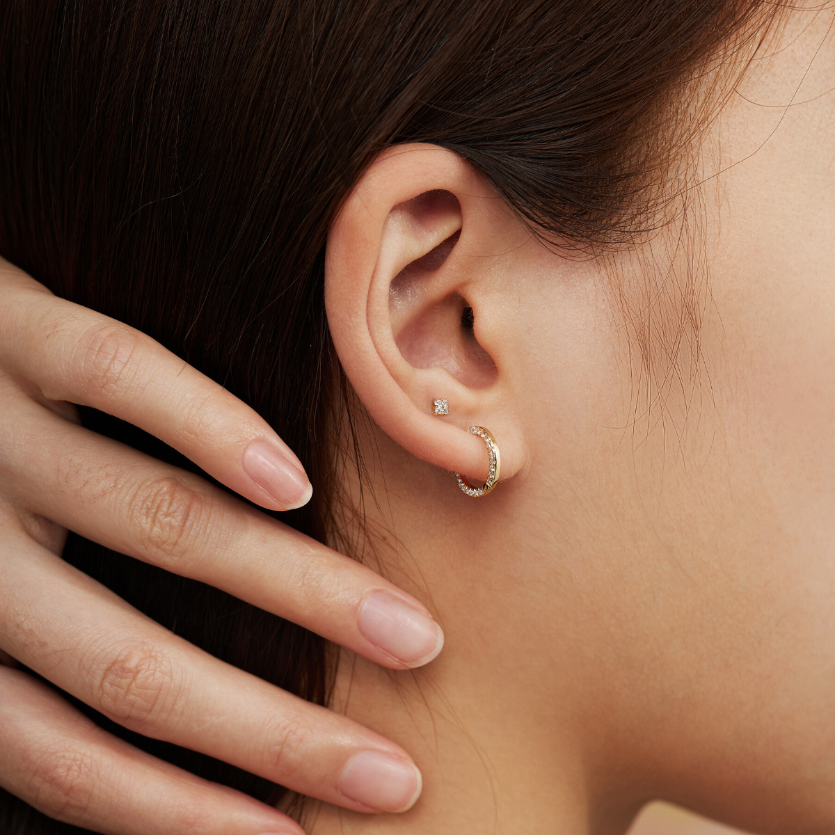 Earring Mini Stud Square
