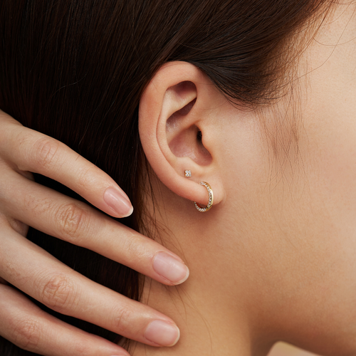 Earring Mini Stud Square