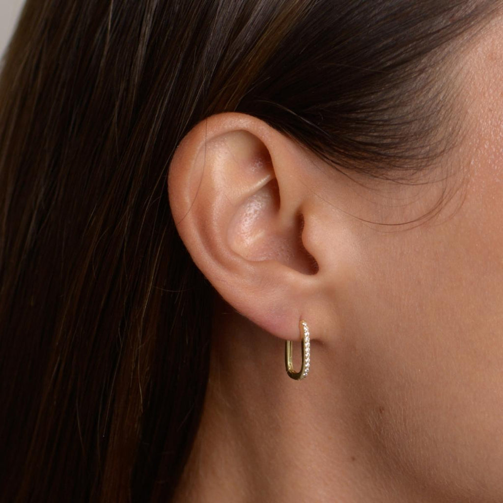 Earring Hoop Chunky White