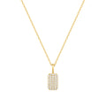 Necklace Engraving Square Pave